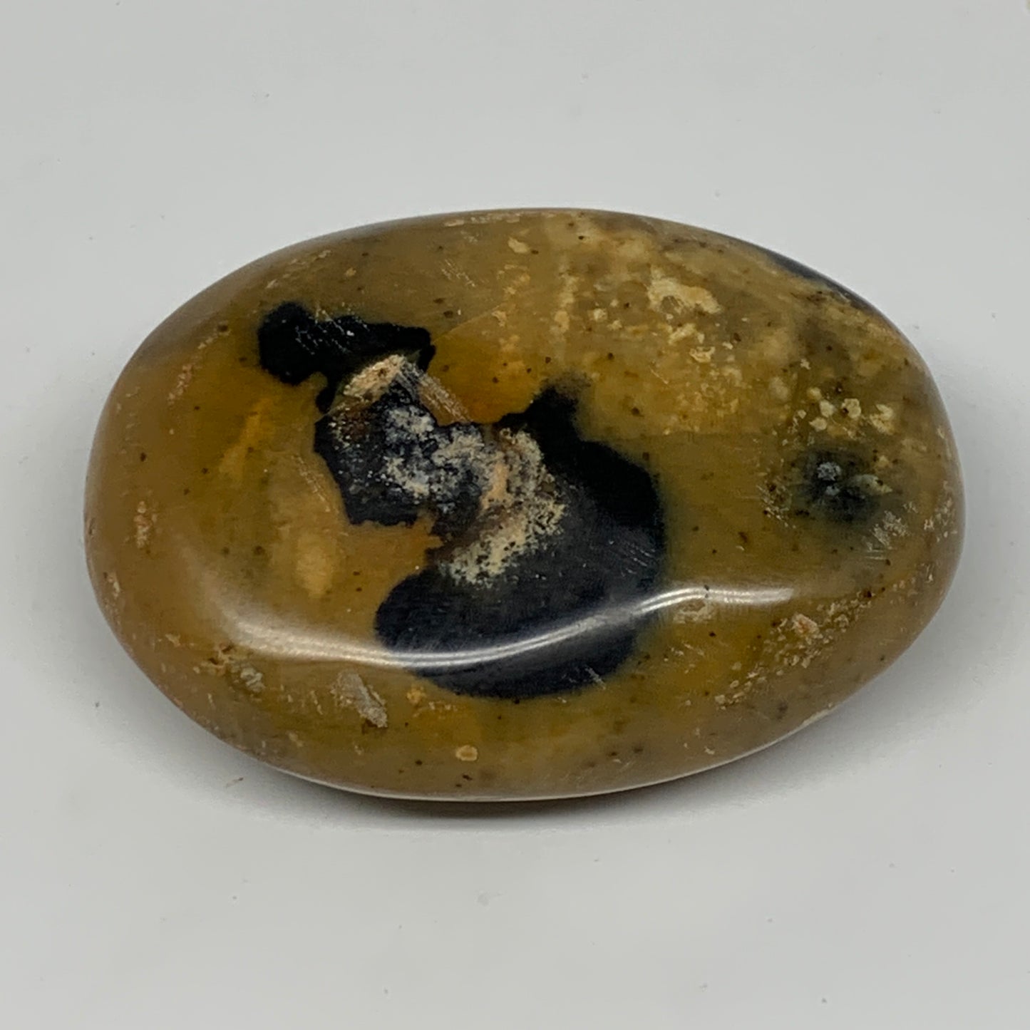 77.9g, 2.3"x1.6"x0.9", Yellow Ocean Jasper Palm-Stone Decor @Madagascar, B18166