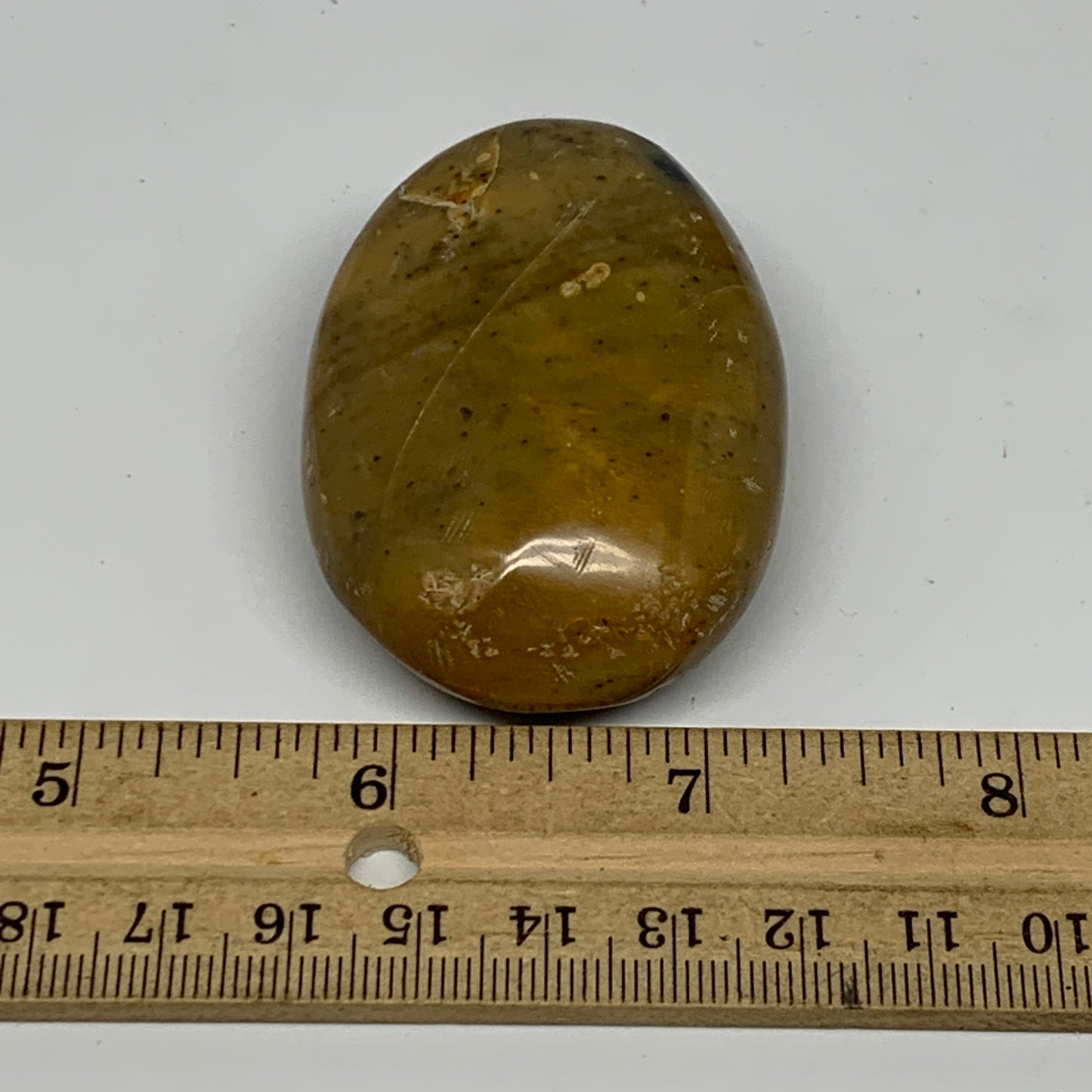 77.9g, 2.3"x1.6"x0.9", Yellow Ocean Jasper Palm-Stone Decor @Madagascar, B18166