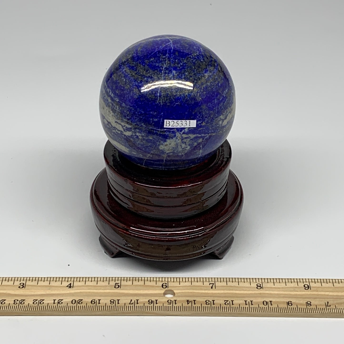 588g, 2.9"(73mm), Lapis Lazuli Sphere Ball Gemstone @Afghanistan, B25331
