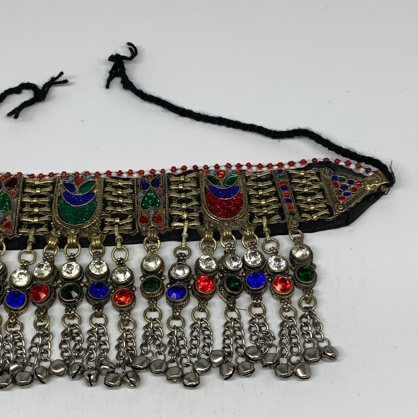 305g, 12"x4.5"Kuchi Choker Necklace Multi-Color Tribal Gypsy Bohemian,B14107