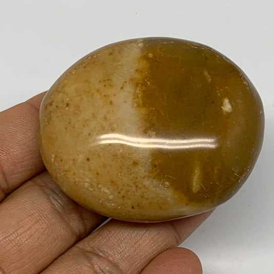 75.4g, 2.1"x1.7"x0.9", Yellow Ocean Jasper Palm-Stone Decor @Madagascar, B18168