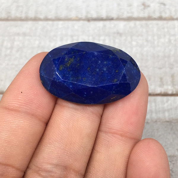 7.4g,32mmx20mmx6mm High Grade Natural Oval Facetted Lapis Lazuli Cabochon,CP93