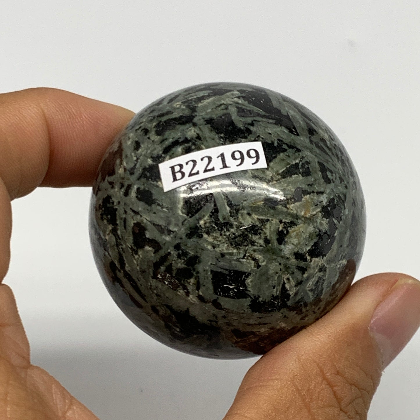 143.1g, 1.8"(45mm), Crocodile Kambaba Jasper Sphere Ball Reiki @Madagascar,B2219