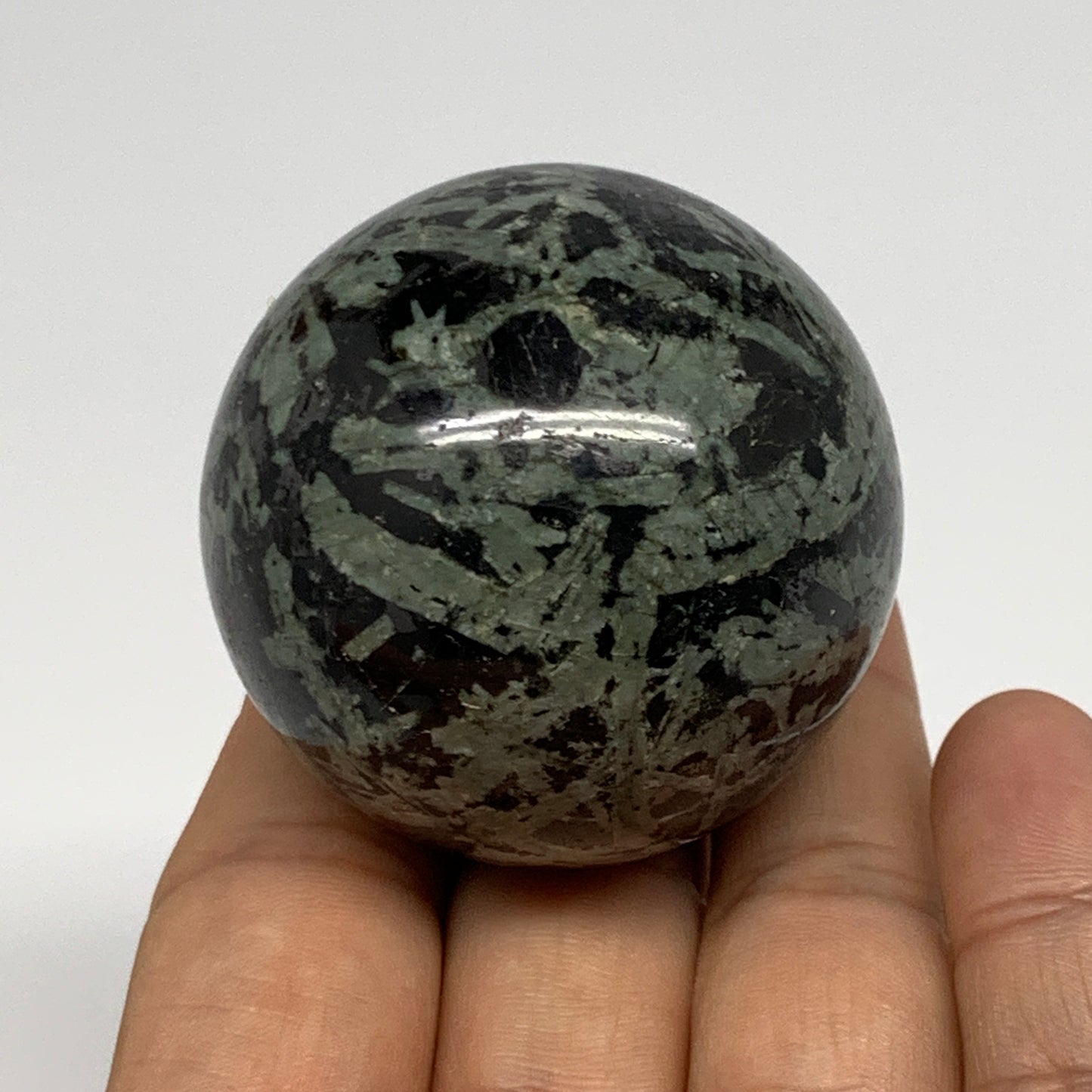 150.7g,1.8"(46mm), Crocodile Kambaba Jasper Sphere Ball Reiki @Madagascar,B22200