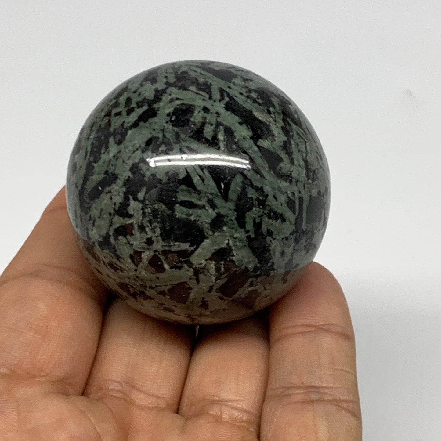 150.7g,1.8"(46mm), Crocodile Kambaba Jasper Sphere Ball Reiki @Madagascar,B22200