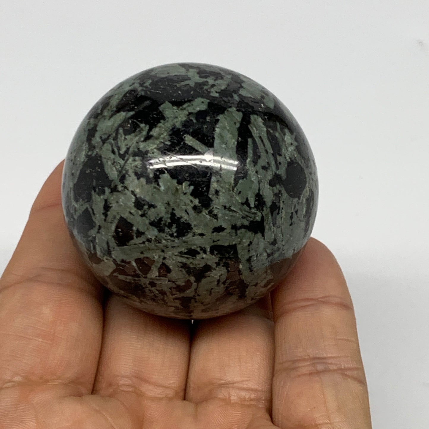 150.7g,1.8"(46mm), Crocodile Kambaba Jasper Sphere Ball Reiki @Madagascar,B22200