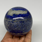 593g, 2.8"(71mm), Lapis Lazuli Sphere Ball Gemstone @Afghanistan, B25334