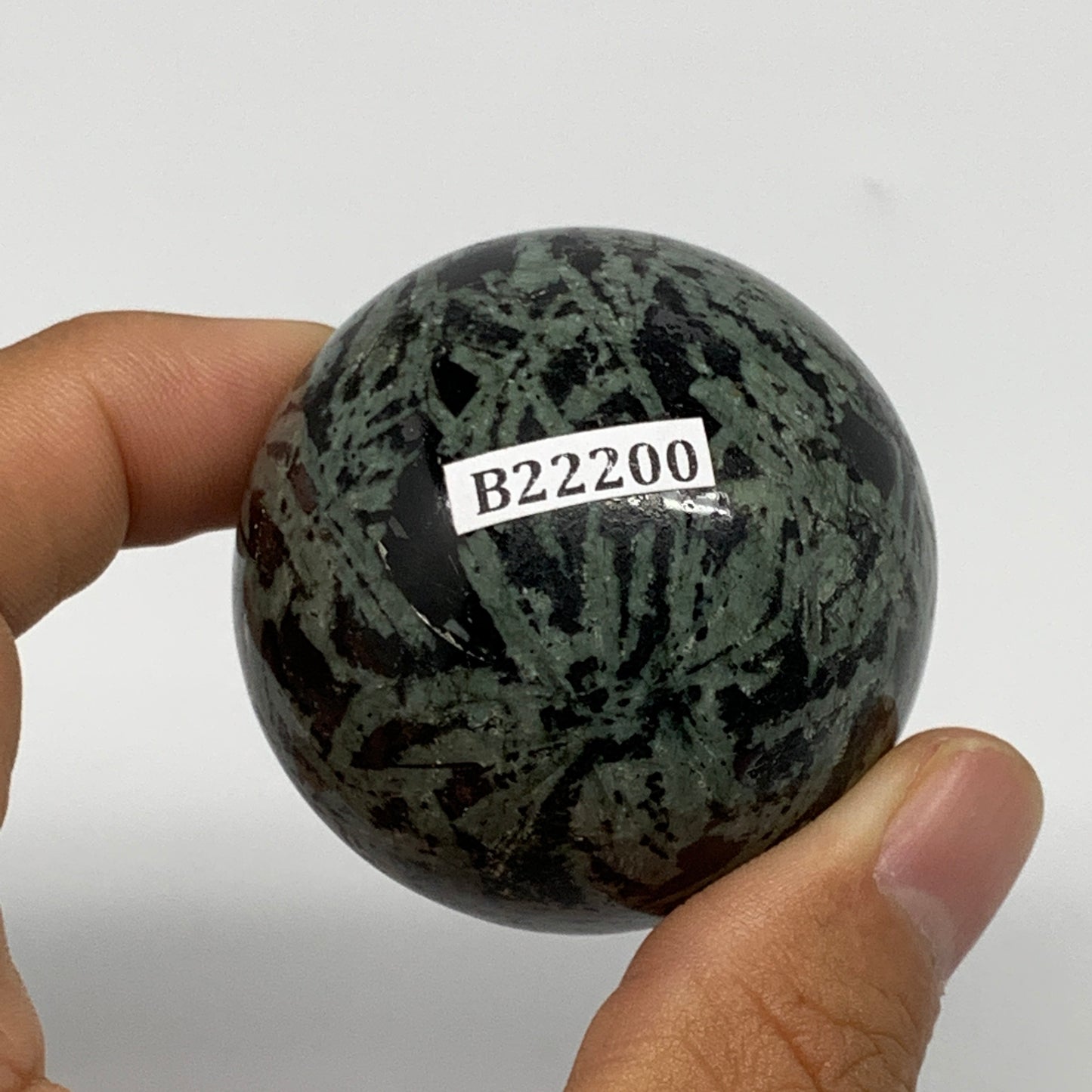 150.7g,1.8"(46mm), Crocodile Kambaba Jasper Sphere Ball Reiki @Madagascar,B22200