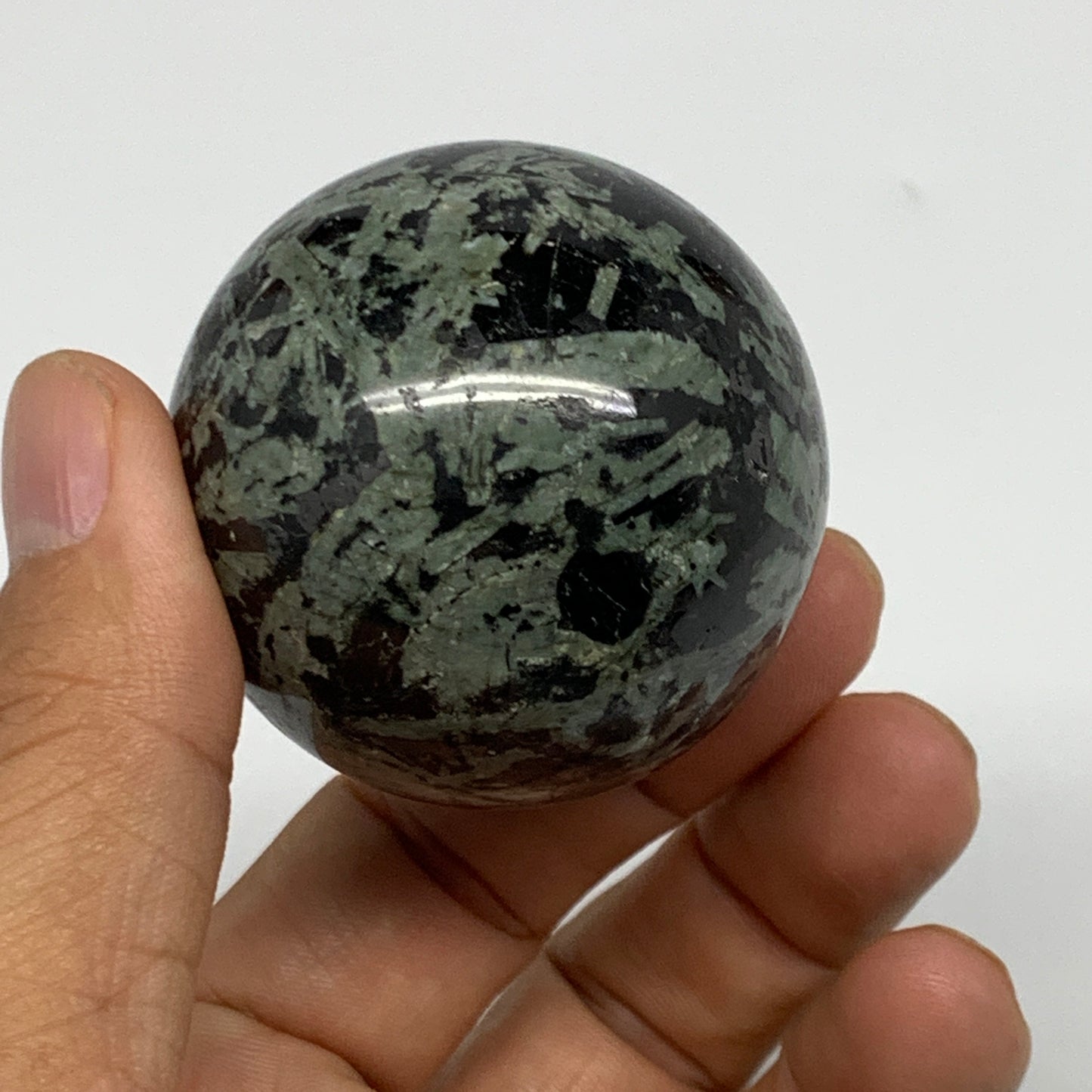 150.7g,1.8"(46mm), Crocodile Kambaba Jasper Sphere Ball Reiki @Madagascar,B22200