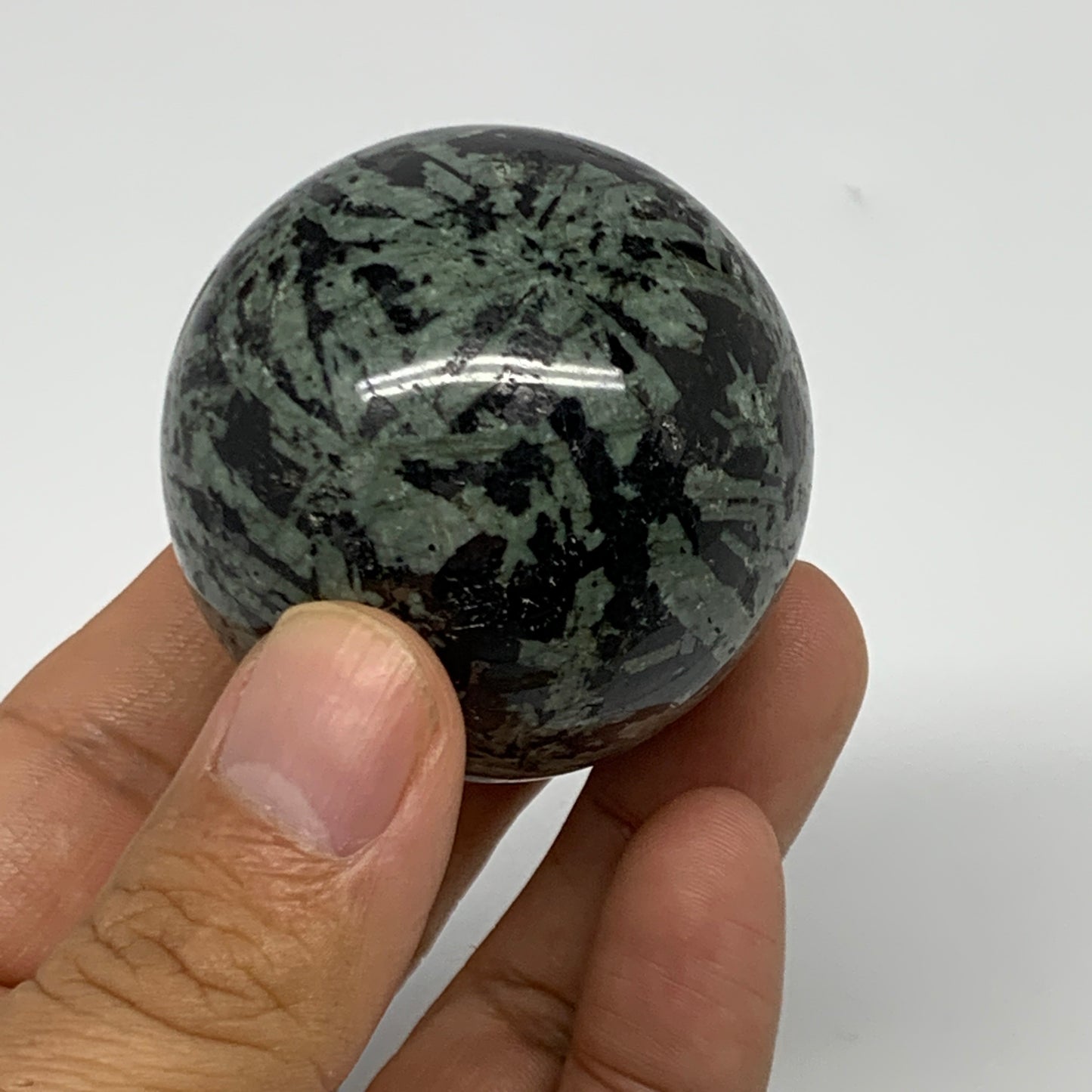 150.7g,1.8"(46mm), Crocodile Kambaba Jasper Sphere Ball Reiki @Madagascar,B22200