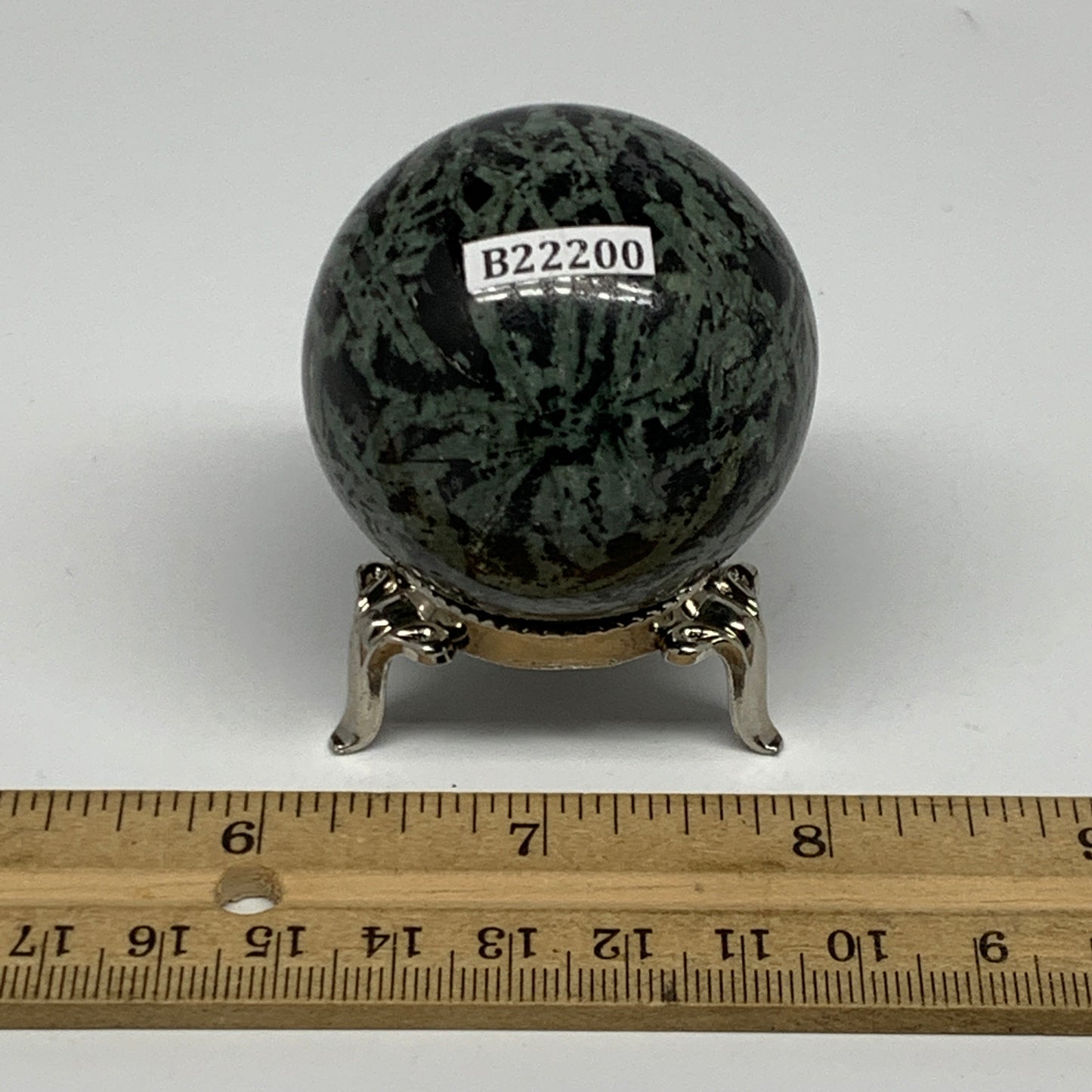 150.7g,1.8"(46mm), Crocodile Kambaba Jasper Sphere Ball Reiki @Madagascar,B22200