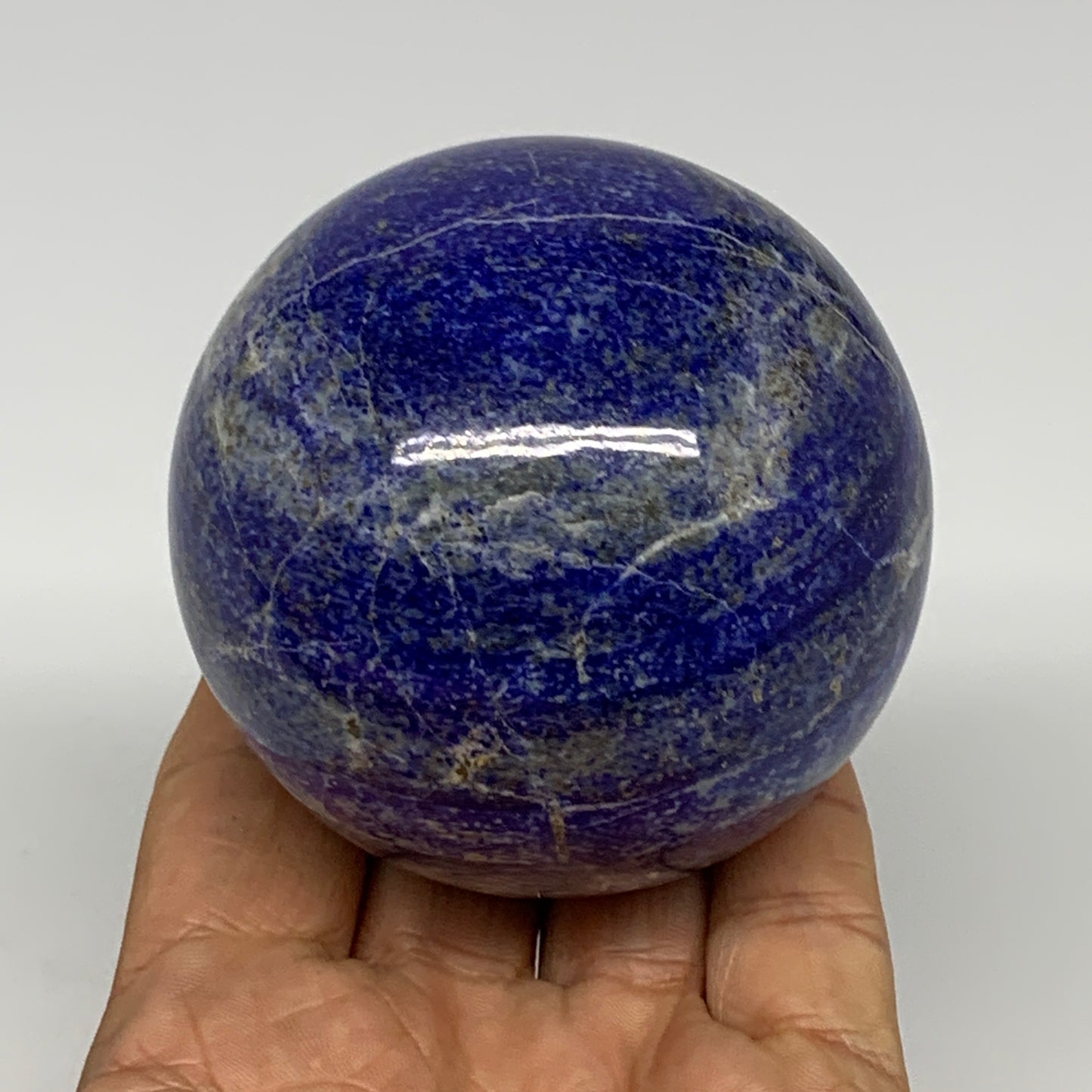 499g, 2.7"(68mm), Lapis Lazuli Sphere Ball Gemstone @Afghanistan, B25336