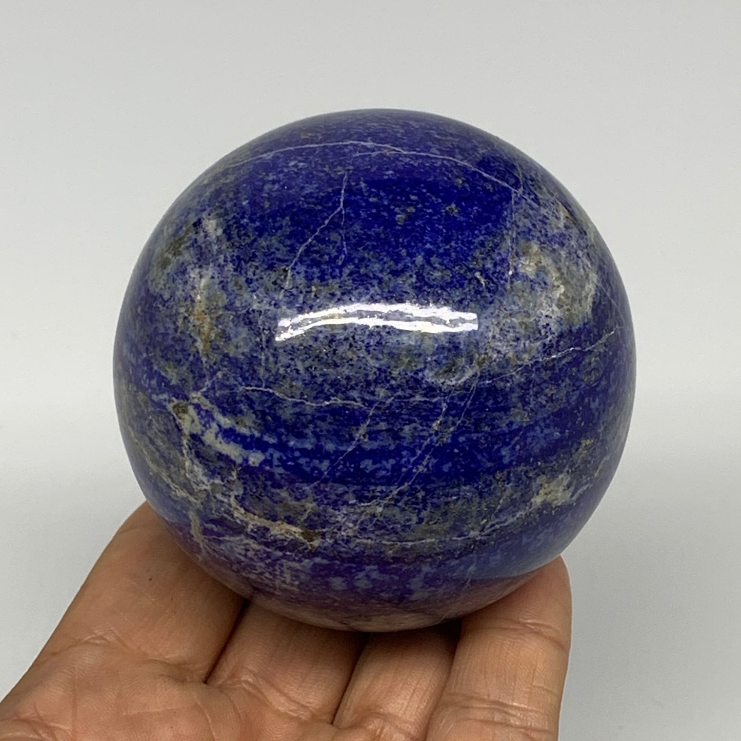 499g, 2.7"(68mm), Lapis Lazuli Sphere Ball Gemstone @Afghanistan, B25336