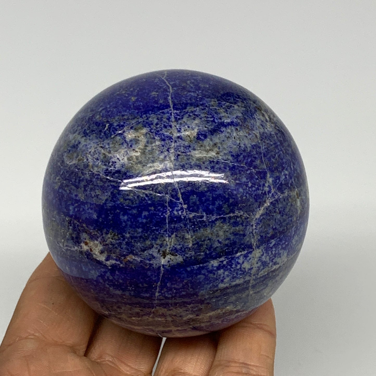 499g, 2.7"(68mm), Lapis Lazuli Sphere Ball Gemstone @Afghanistan, B25336