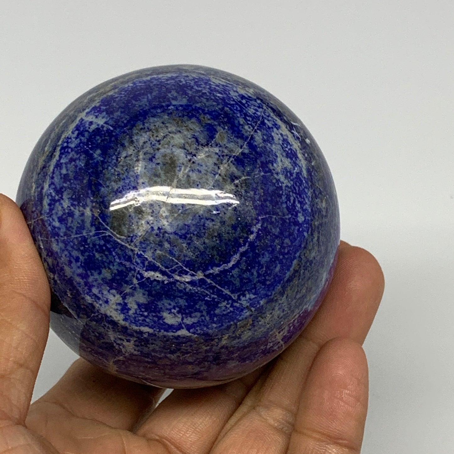 499g, 2.7"(68mm), Lapis Lazuli Sphere Ball Gemstone @Afghanistan, B25336