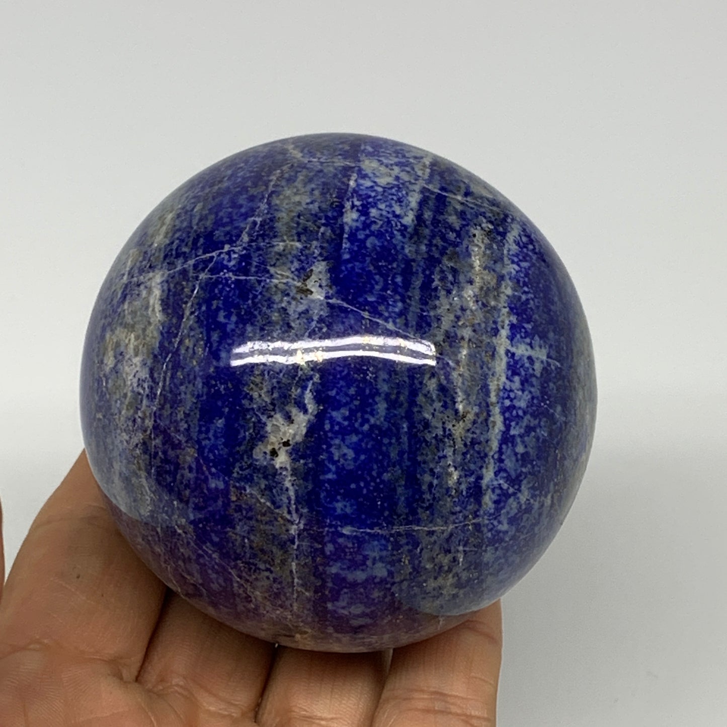 499g, 2.7"(68mm), Lapis Lazuli Sphere Ball Gemstone @Afghanistan, B25336