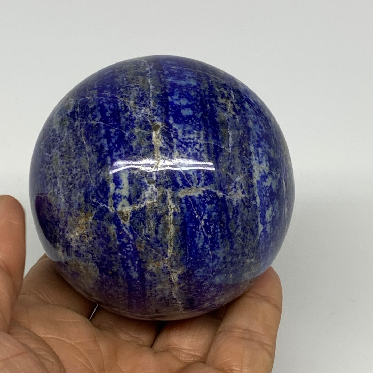 499g, 2.7"(68mm), Lapis Lazuli Sphere Ball Gemstone @Afghanistan, B25336
