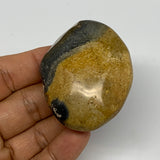 71.6g, 2.3"x1.8"x0.9", Yellow Ocean Jasper Palm-Stone Decor @Madagascar, B18175