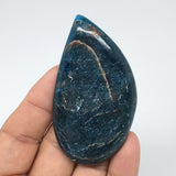 39.6g, 2.8" x 1.5" Blue Apatite Cabochon Large Teardrop Shape @Madagascar,B1640