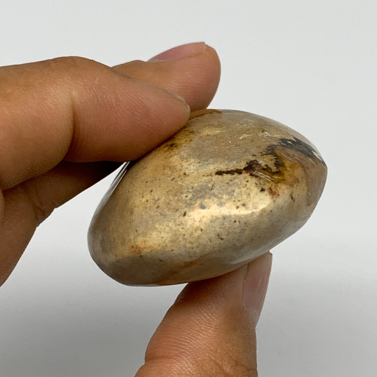 66g, 2.3"x1.6"x1", Yellow Ocean Jasper Palm-Stone Decor @Madagascar, B18176