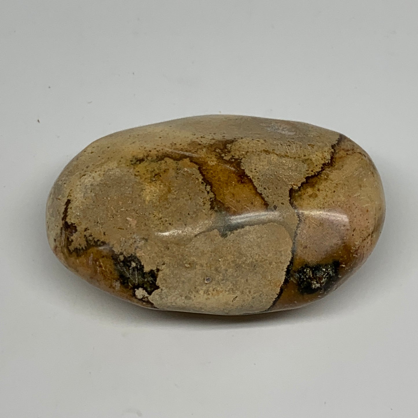 66g, 2.3"x1.6"x1", Yellow Ocean Jasper Palm-Stone Decor @Madagascar, B18176