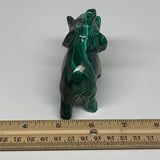 213.1g, 3.7"x1.4"x2.8" Natural Solid Malachite Elephant Figurine @Congo, B7262