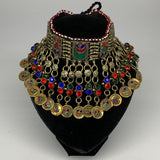 310g, 12.25"x4.75"Kuchi Choker Necklace Multi-Color Tribal Gypsy Bohemian,B14118