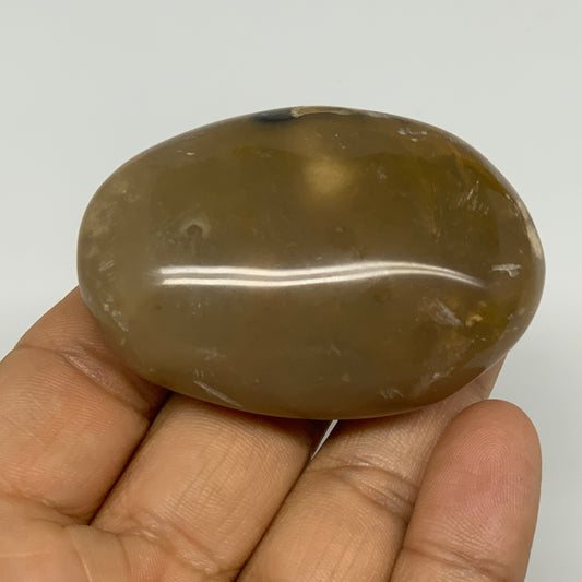 68.2g, 2.2"x1.5"x0.9", Yellow Ocean Jasper Palm-Stone Decor @Madagascar, B18180