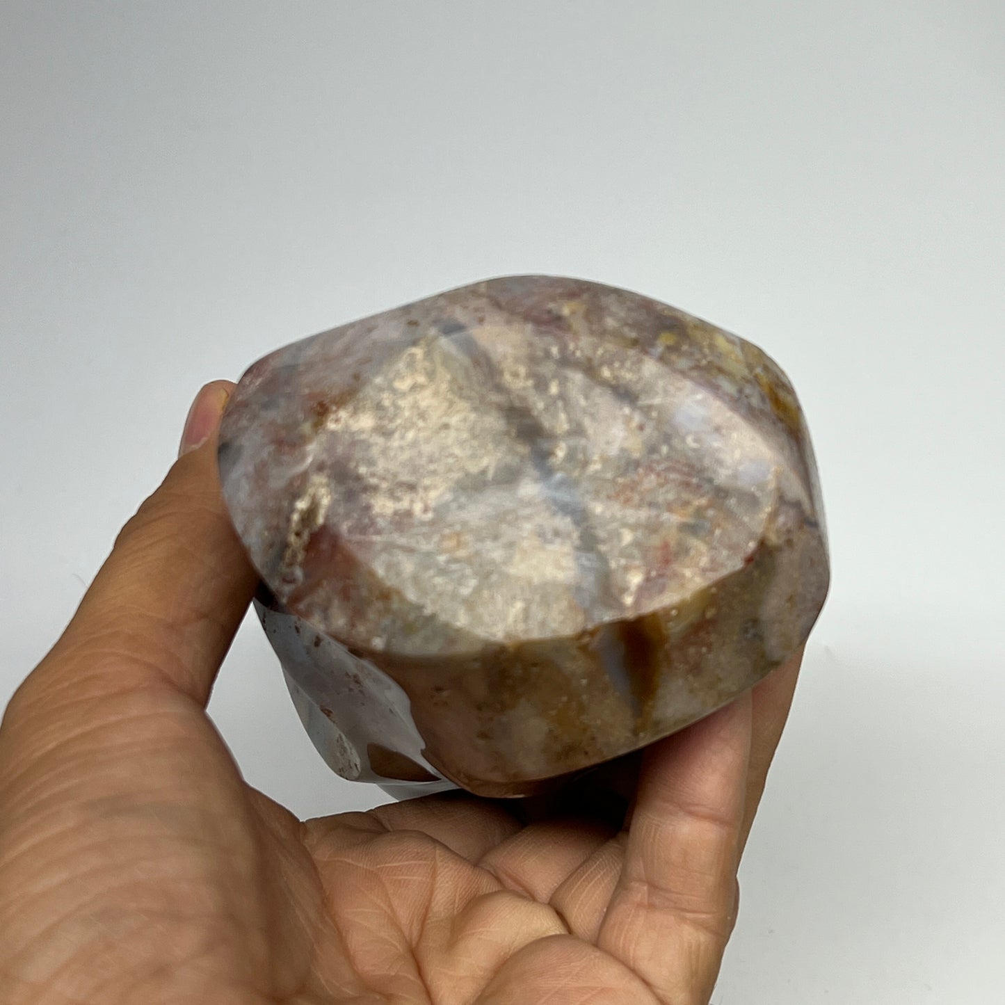 880g, 6"x3.1"x2.4", Natural Ocean Jasper Flame Gemstones Reiki Tool, B19595