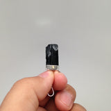 22.5 cts Natural Black Tourmaline W/Sterling Silver Stick Handmade Pendant @Brazil, P419B - watangem.com