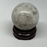 287.3g,2.4"(59mm), Natural Rainbow Moonstone Sphere Ball Gemstone @India,B21400