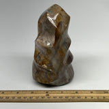 880g, 6"x3.1"x2.4", Natural Ocean Jasper Flame Gemstones Reiki Tool, B19595