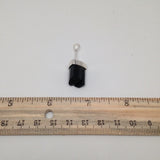 24.5 cts Natural Black Tourmaline W/Sterling Silver Stick Handmade Pendant @Braz - watangem.com