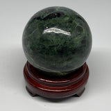 2.11 lbs, 3.5"(89mm) Nephrite Jade Sphere Gemstone,Healing Crystal,B25344