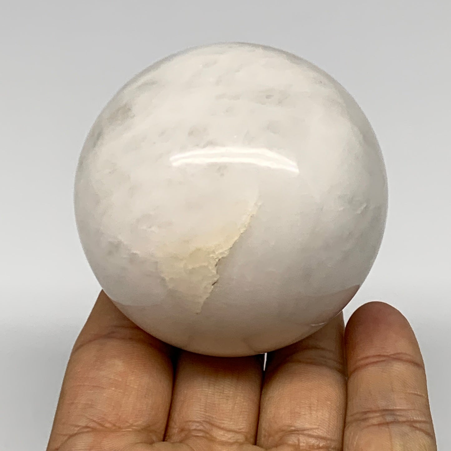 280.9g, 2.3"(59mm), Natural Milky Quartz Sphere Crystal Gemstone Ball @Brazil, B
