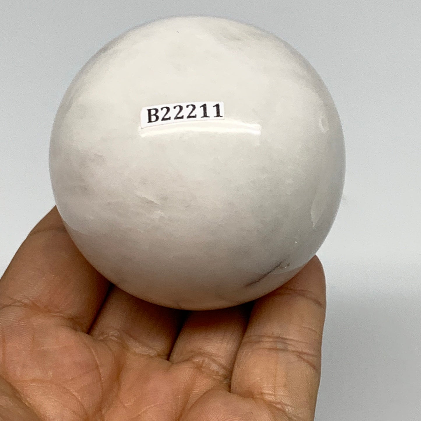 280.9g, 2.3"(59mm), Natural Milky Quartz Sphere Crystal Gemstone Ball @Brazil, B