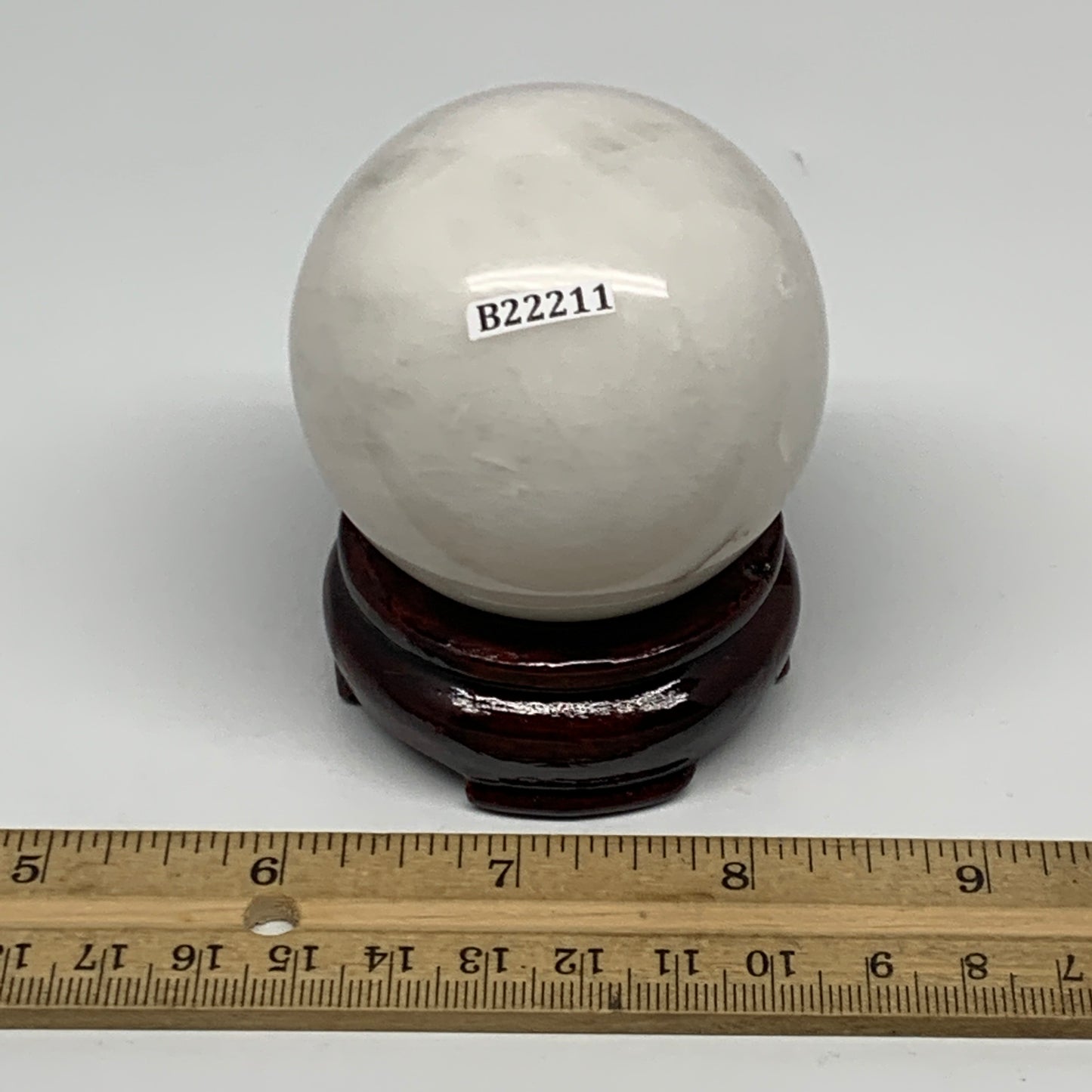 280.9g, 2.3"(59mm), Natural Milky Quartz Sphere Crystal Gemstone Ball @Brazil, B