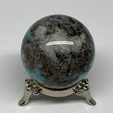 287g, 2.3" Amazonite Smoky Quartz Sphere Ball Gemstone from Madagascar,B14585
