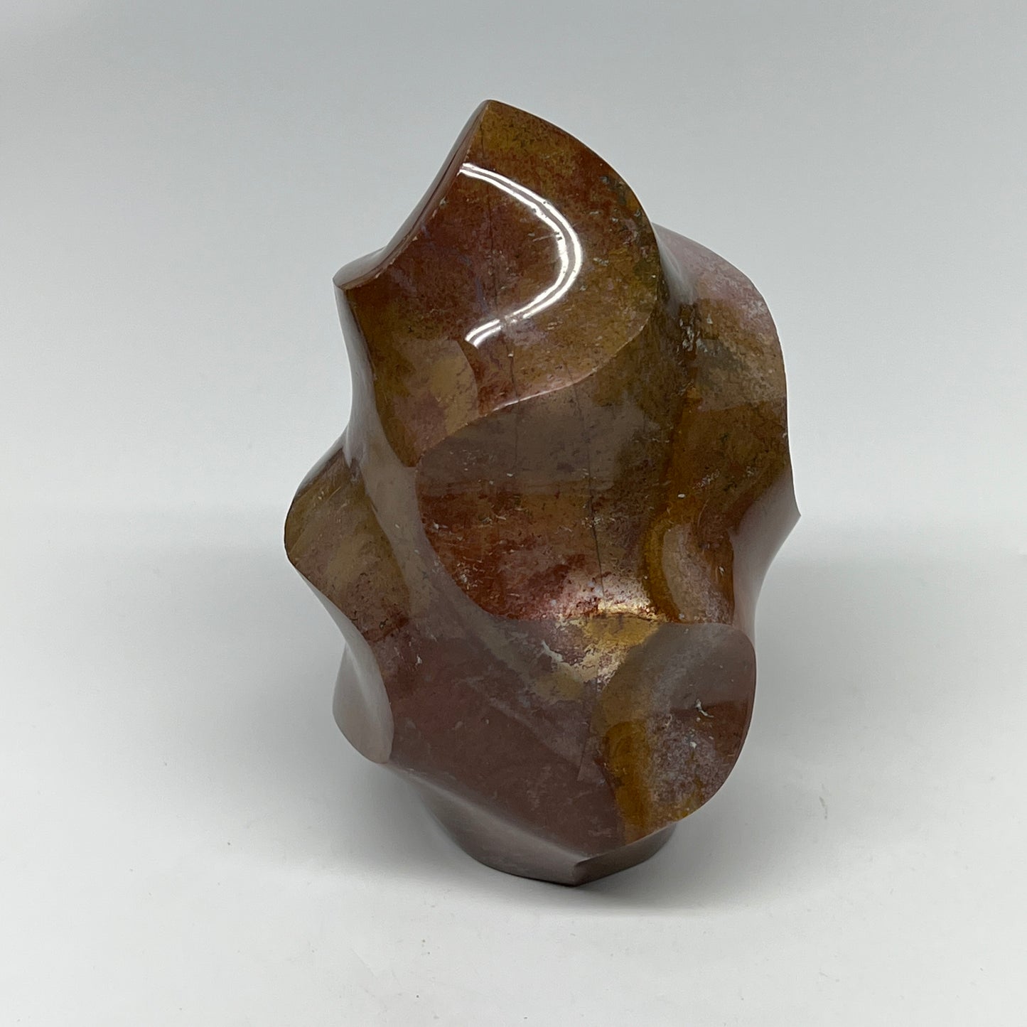 1165g, 5.4"x3.6"x3.1", Natural Ocean Jasper Flame Gemstones Reiki Tool, B19598