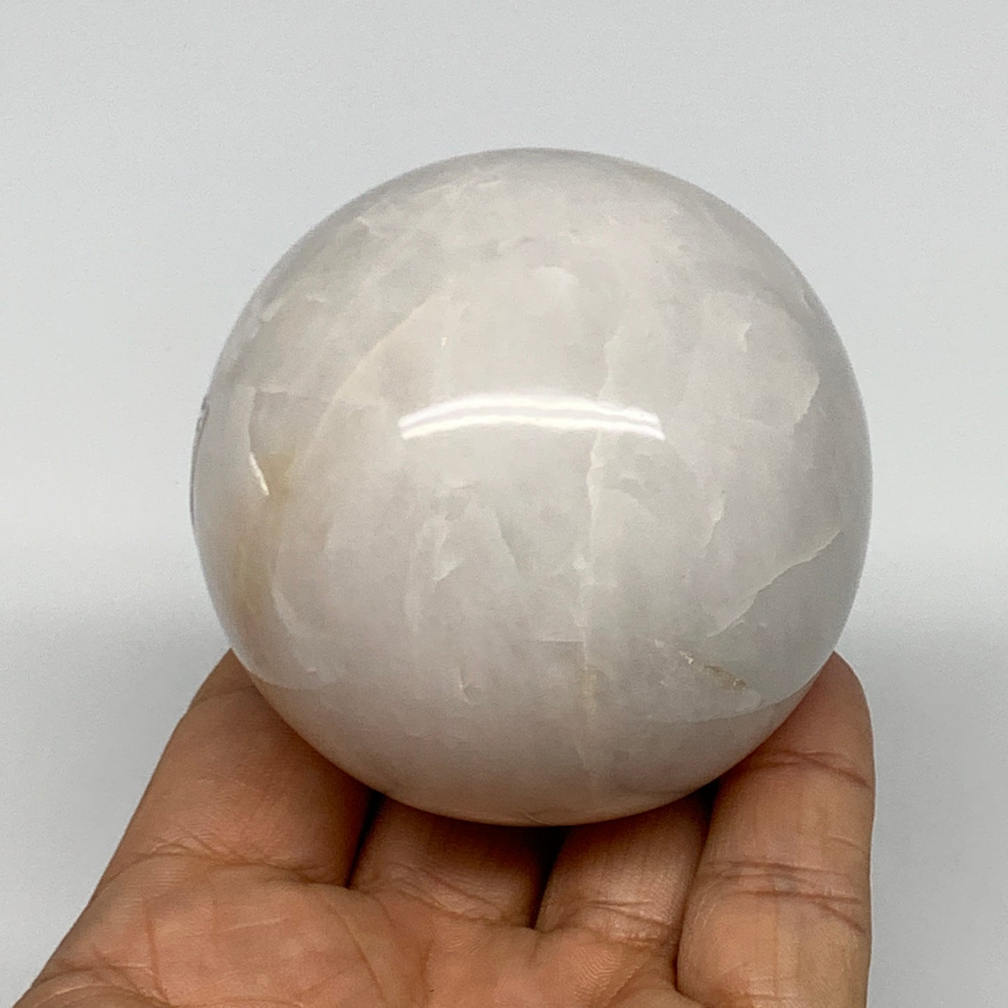 332.3g, 2.4"(61mm), Natural Milky Quartz Sphere Crystal Gemstone Ball @Brazil, B