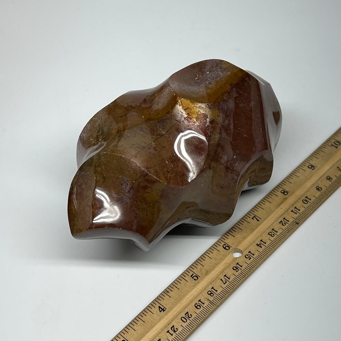 1165g, 5.4"x3.6"x3.1", Natural Ocean Jasper Flame Gemstones Reiki Tool, B19598