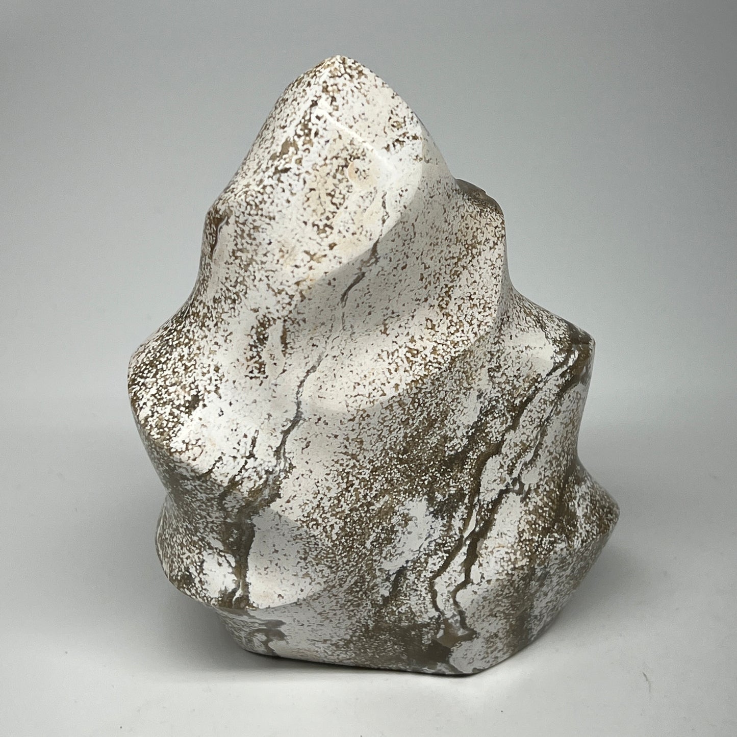 880g, 5.2"x4"x2.2", Natural Ocean Jasper Flame Gemstones Reiki Tool, B19599