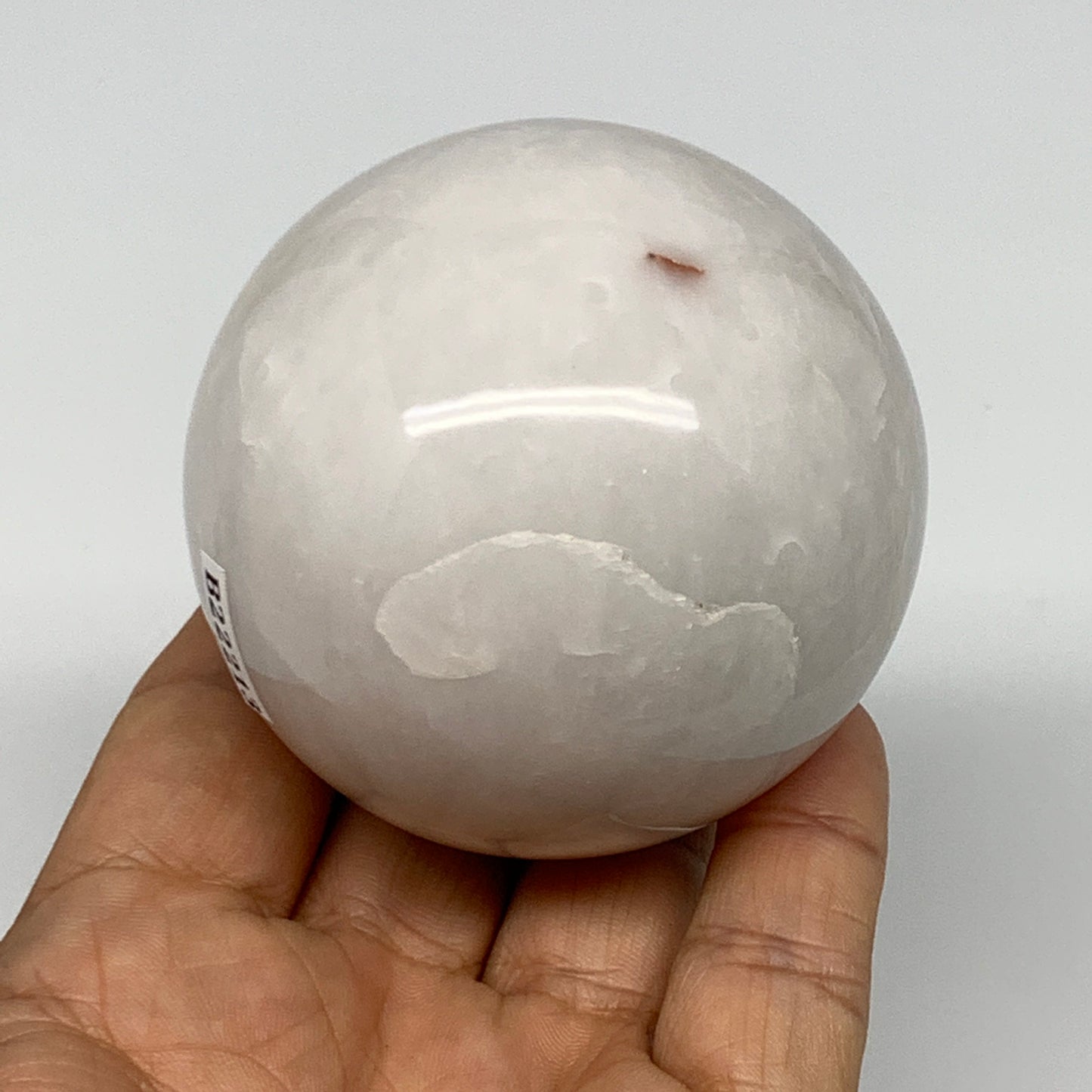 332.3g, 2.4"(61mm), Natural Milky Quartz Sphere Crystal Gemstone Ball @Brazil, B