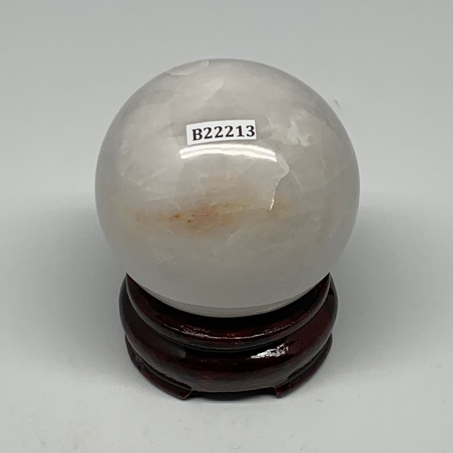 332.3g, 2.4"(61mm), Natural Milky Quartz Sphere Crystal Gemstone Ball @Brazil, B