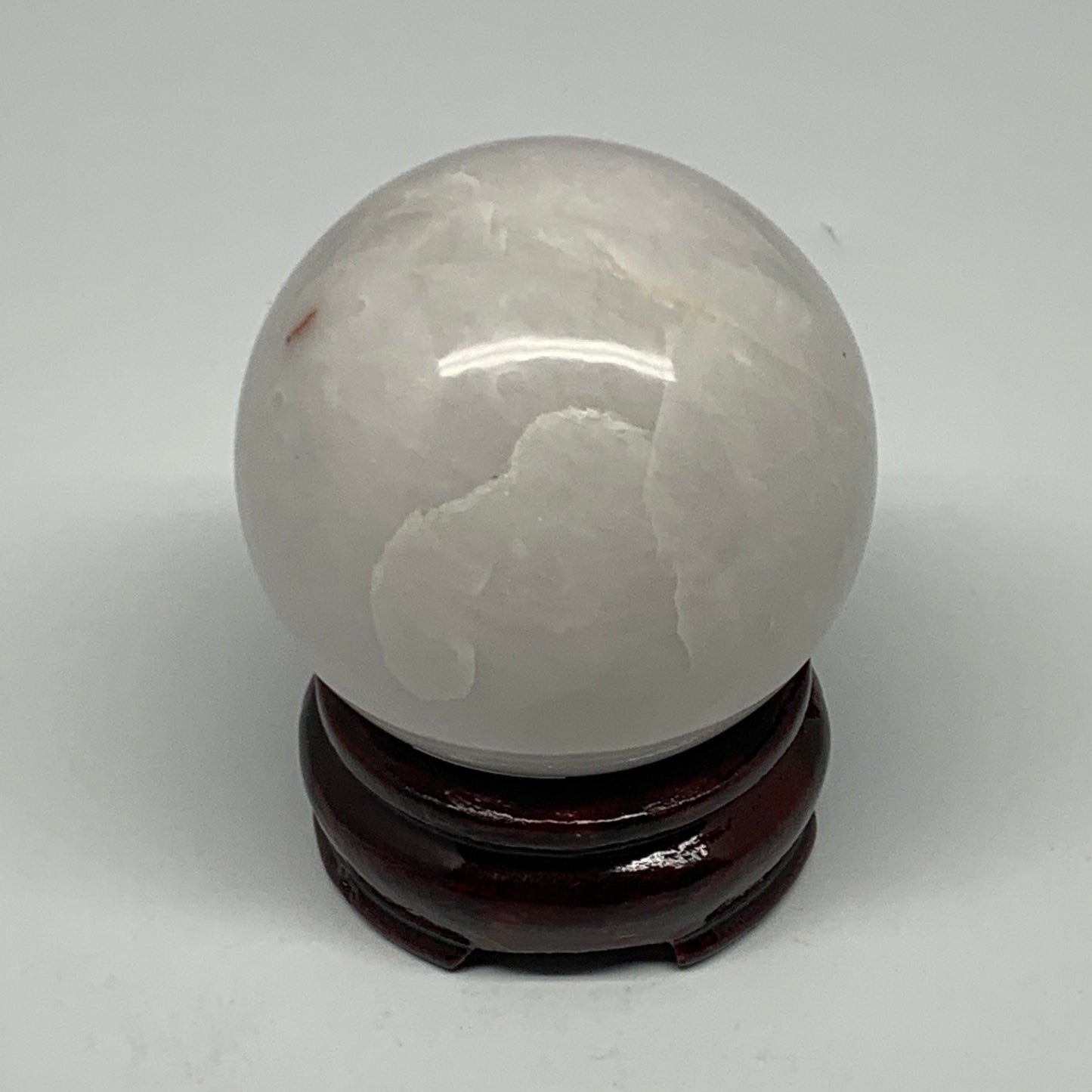 332.3g, 2.4"(61mm), Natural Milky Quartz Sphere Crystal Gemstone Ball @Brazil, B