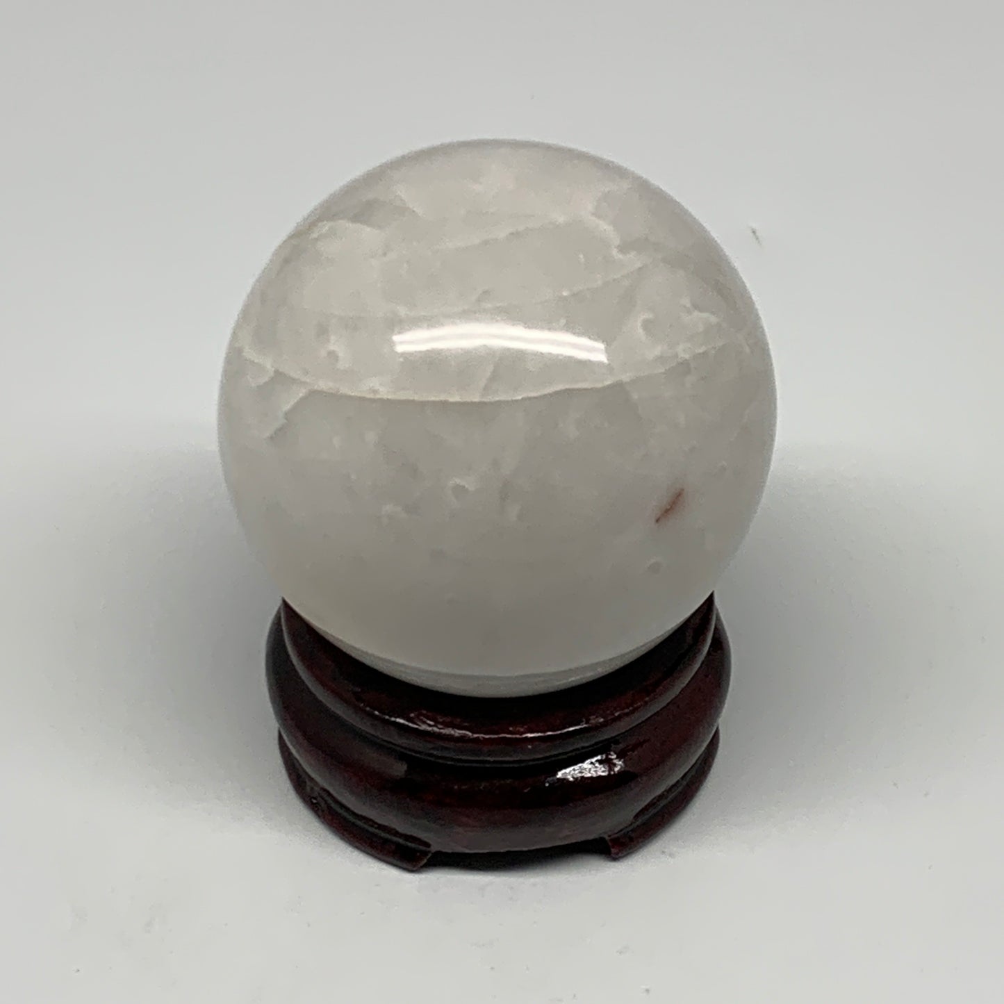 332.3g, 2.4"(61mm), Natural Milky Quartz Sphere Crystal Gemstone Ball @Brazil, B