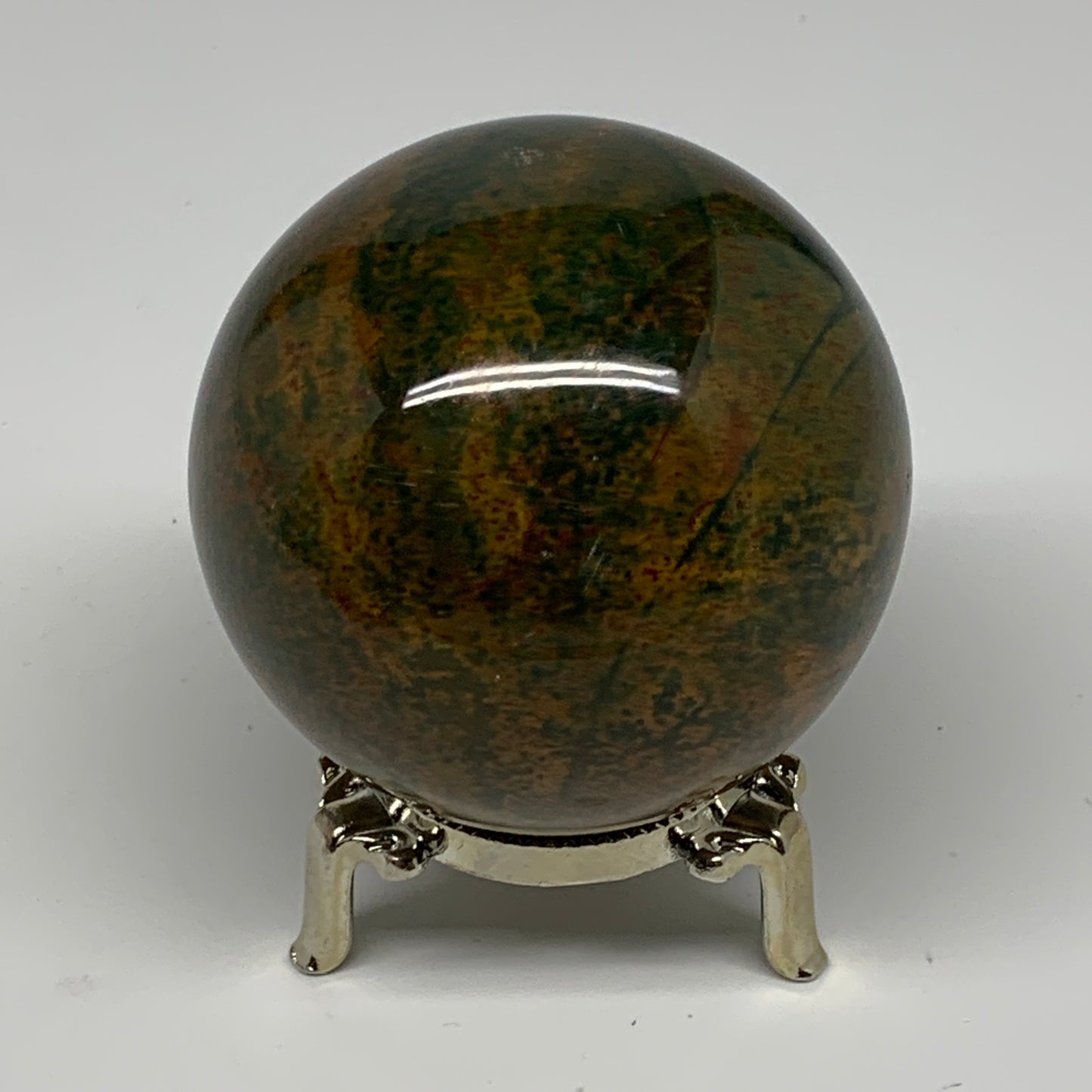 443.9g, 2.7" (69mm), Ocean Jasper Sphere Geode Crystal Reiki @Madagascar, B25347