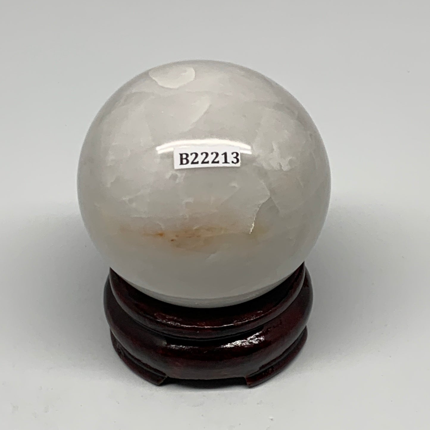 332.3g, 2.4"(61mm), Natural Milky Quartz Sphere Crystal Gemstone Ball @Brazil, B