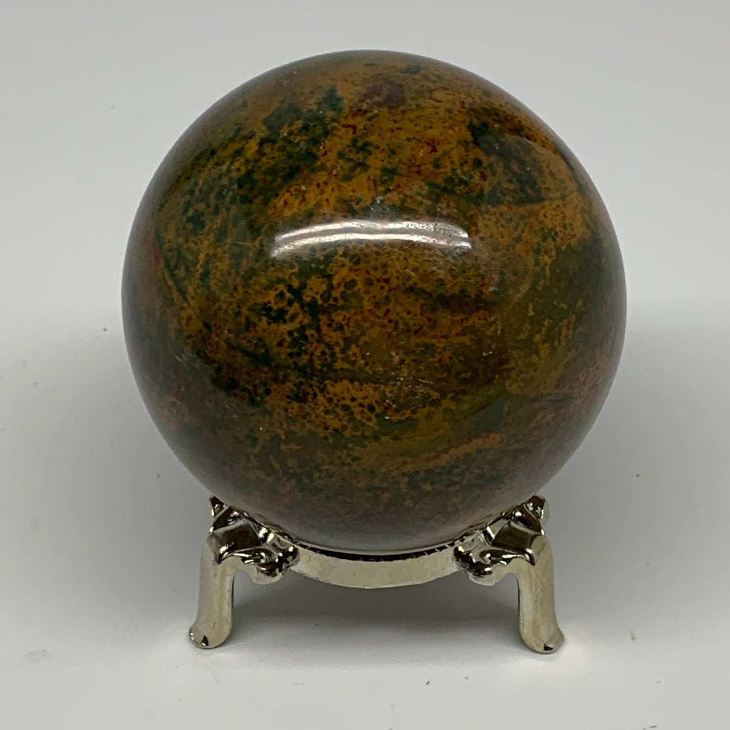 443.9g, 2.7" (69mm), Ocean Jasper Sphere Geode Crystal Reiki @Madagascar, B25347