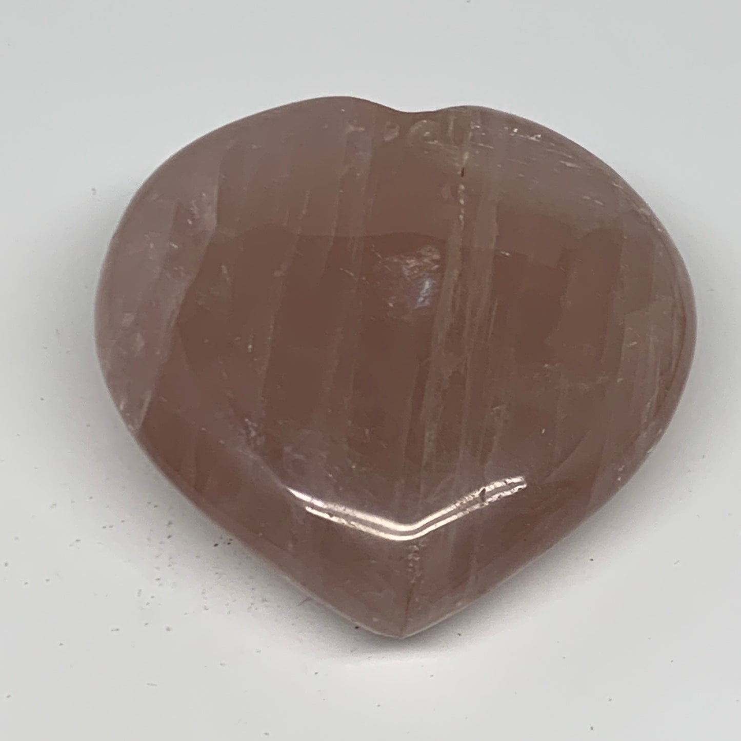 372.9g, 3.6" x 3.5" x 1.4" Rose Quartz Heart Healing Crystal @Madagascar, B17418